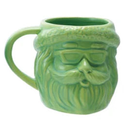 Stoneware Santa Mug – 18 oz Holiday Coffee Cup, 4 in