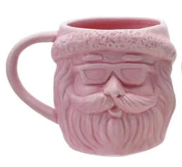 Stoneware Santa Mug – 18 oz Holiday Coffee Cup, 4 in