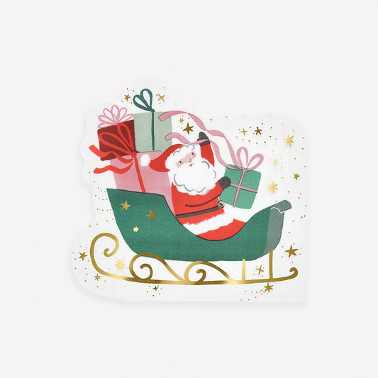 Santa Sleigh Paper Napkins