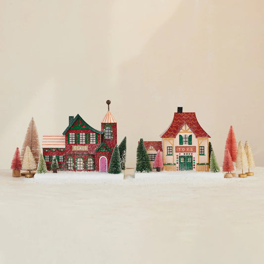 Paper North Pole Village House with LED Light