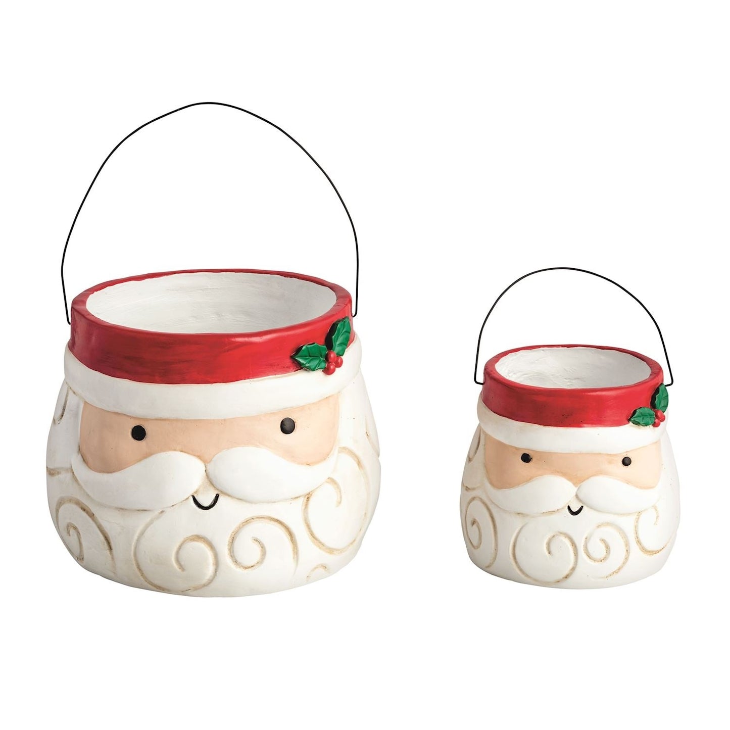 Santa Buckets with Handles