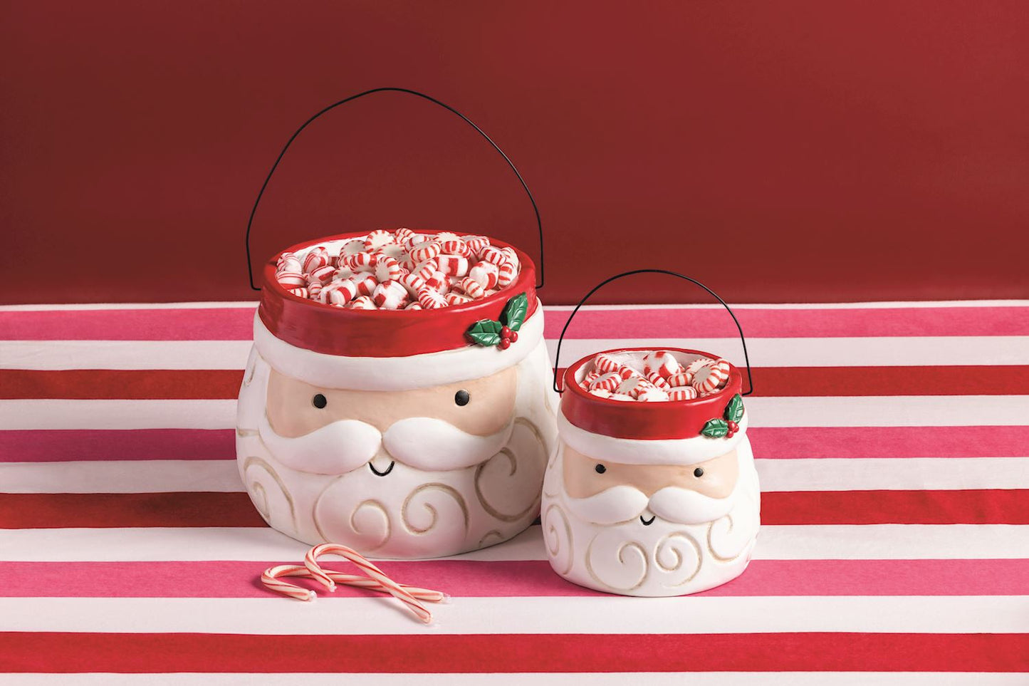 Santa Buckets with Handles