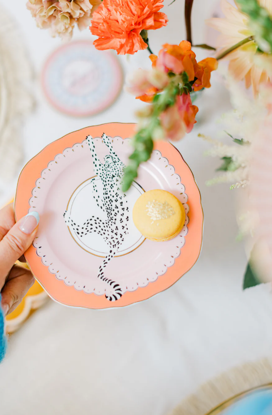 Leopard Design Tea Plate – 16 cm Square Ceramic Plate