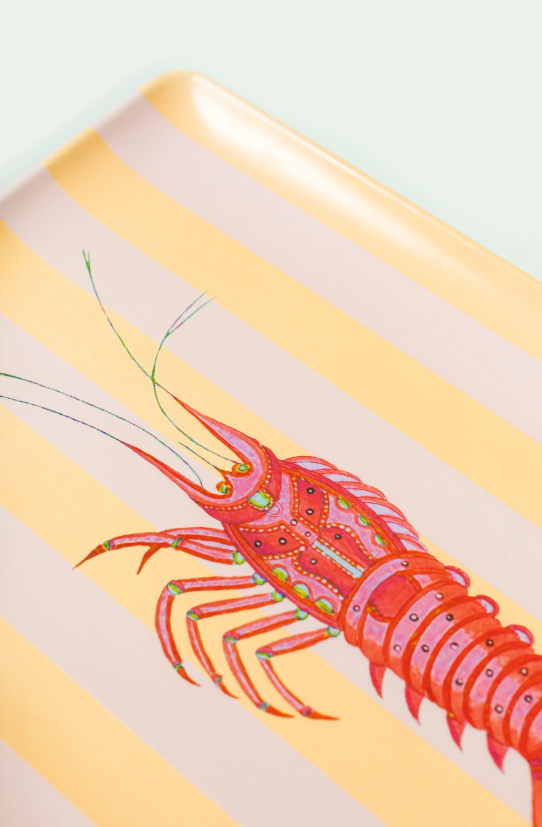 Lobster Design Picnic Tray – Large Melamine Tray, 37×28×2 cm