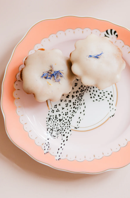 Leopard Design Tea Plate – 16 cm Square Ceramic Plate