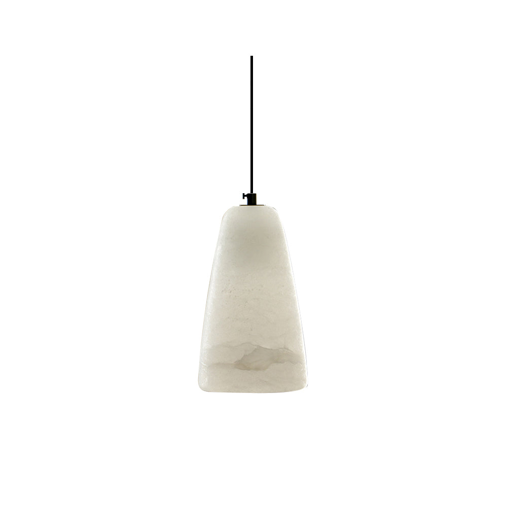Pendant Ceiling Lamp – Iron and Alabaster Fixture, LED Compatible