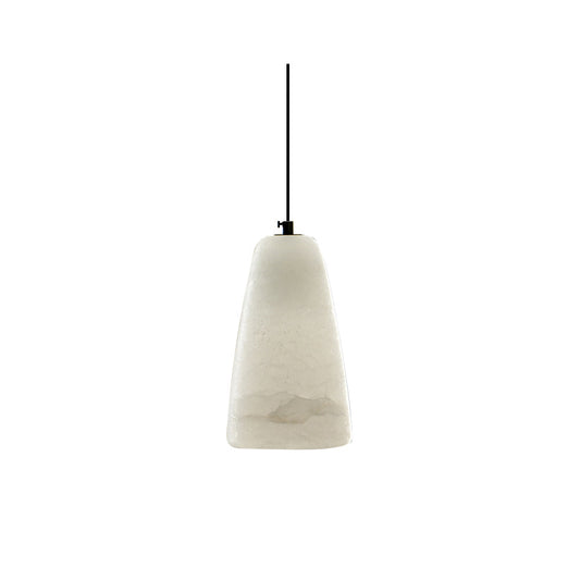 Pendant Ceiling Lamp – Iron and Alabaster Fixture, LED Compatible