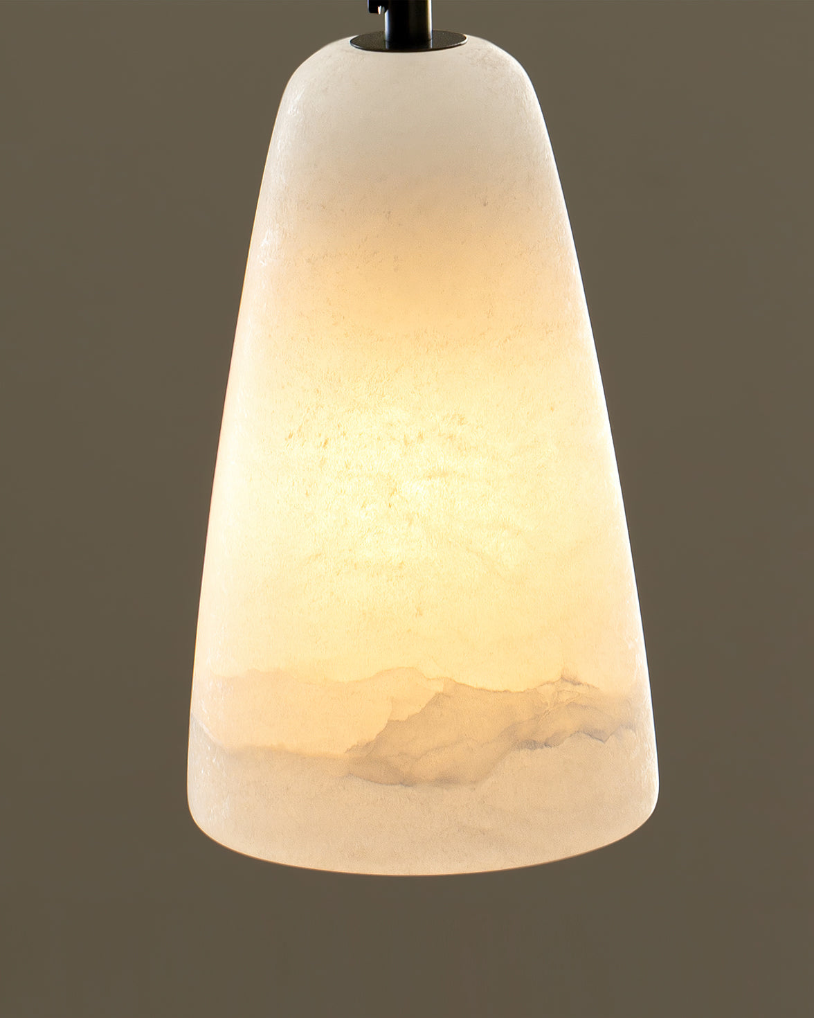Pendant Ceiling Lamp – Iron and Alabaster Fixture, LED Compatible