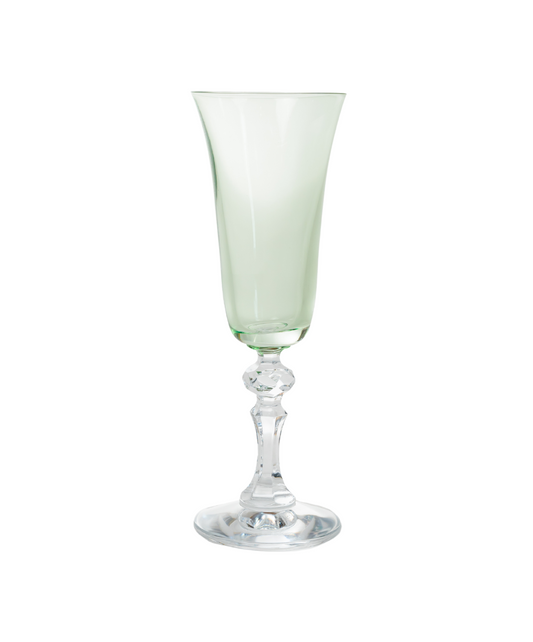 Flute Glasses – Hand-Blown Colored Glass, 5 oz, Set of 2