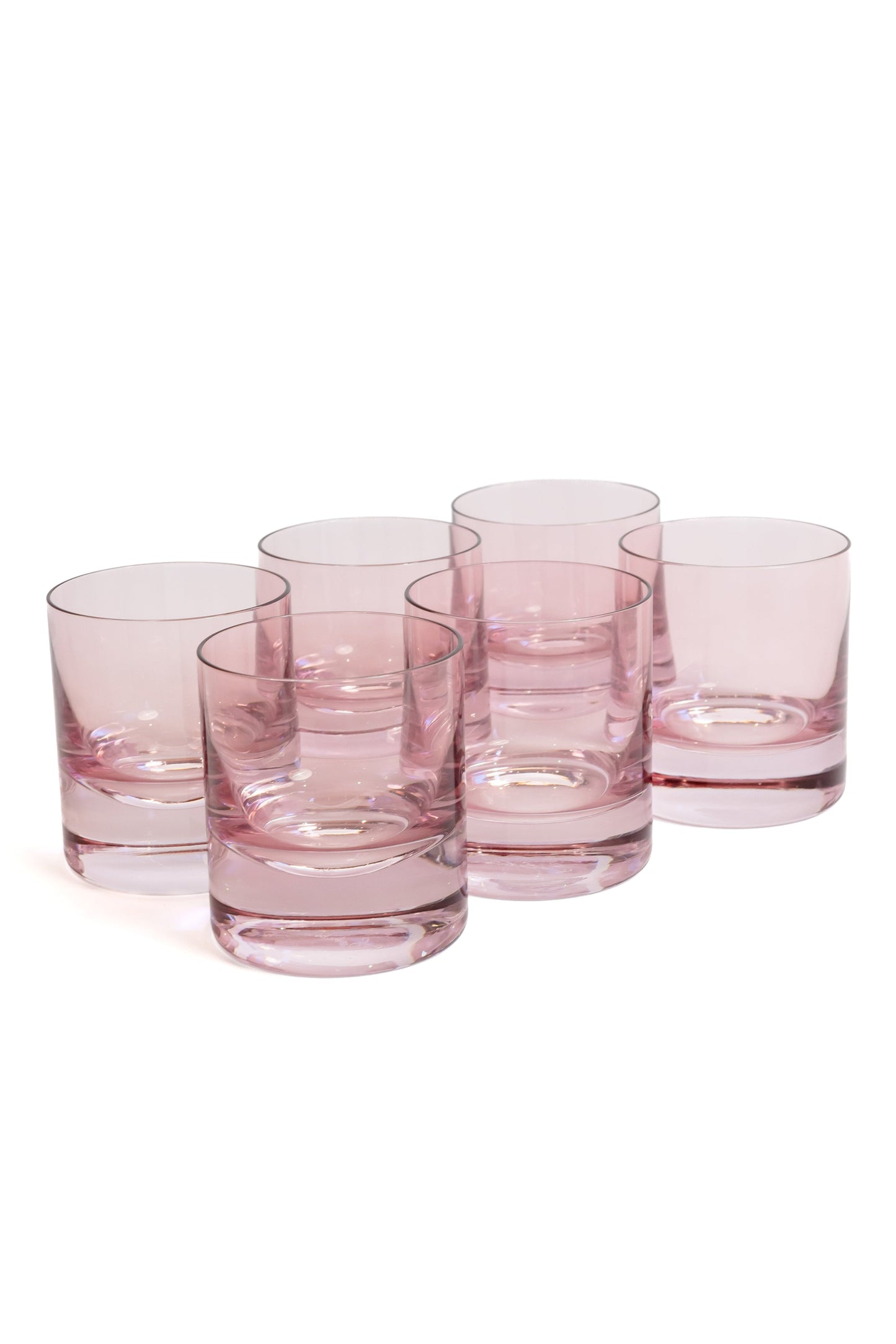 Colored Glass Tumblers – Hand-Blown Drinkware, 8.25 oz, Set of 6
