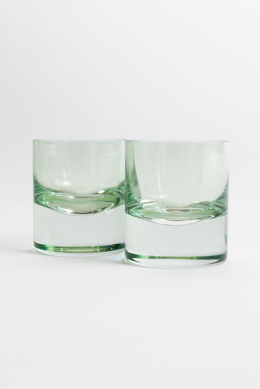 Colored Glass Tumblers – Hand-Blown Drinkware, 8.25 oz, Set of 2