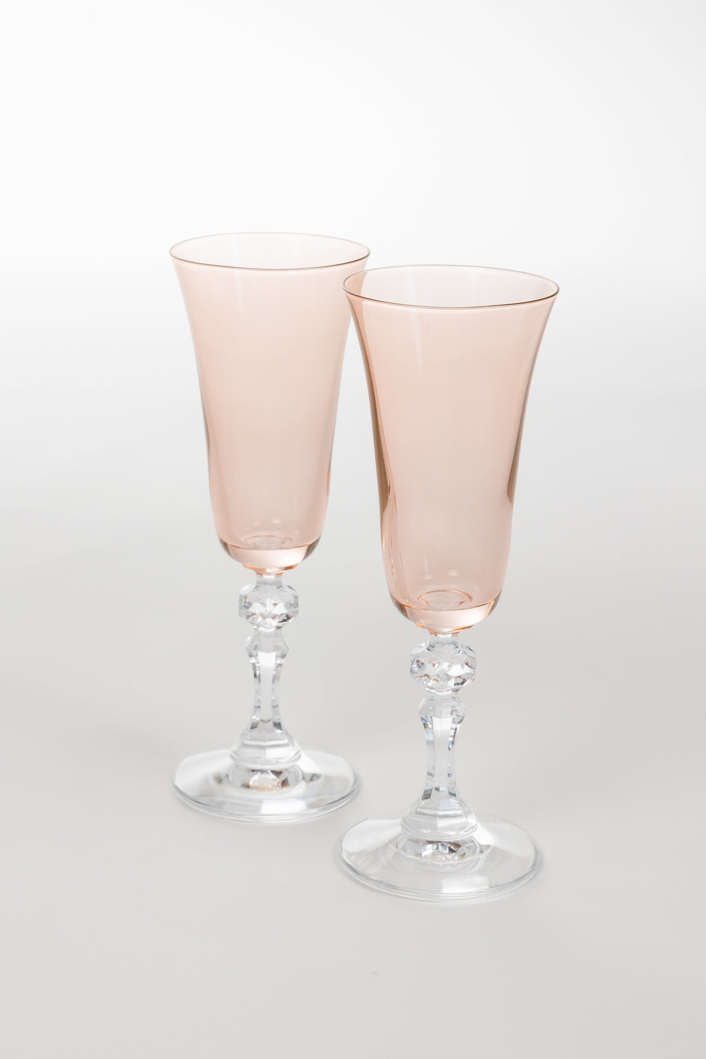 Party Flute Glasses – Hand-Blown Colored Glass, 5 oz, Set of 2