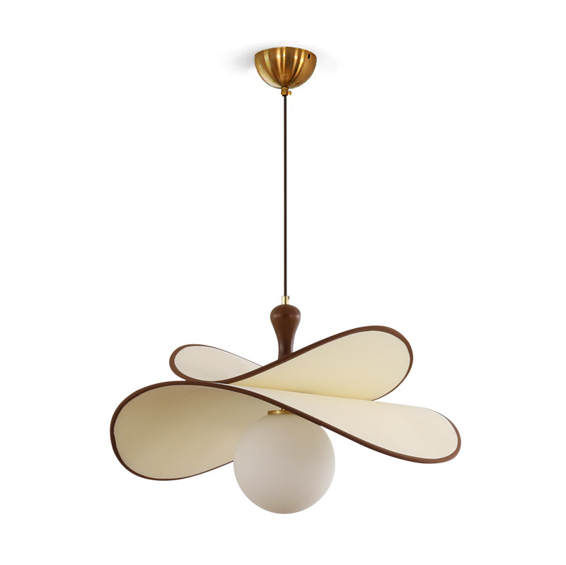 Pendant Ceiling Light – Fabric Petal Shade with Spherical Bulbs, 1-Light or 3-Light