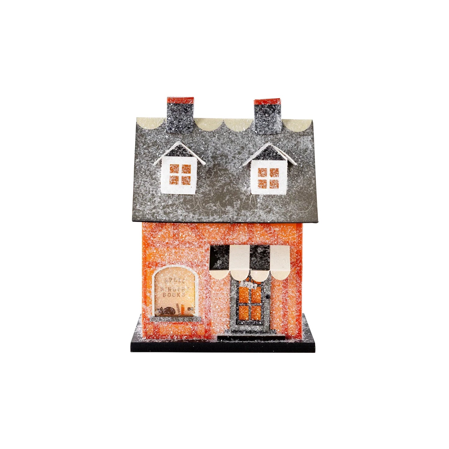 Light-Up Spell Bindery Halloween House, 5 in
