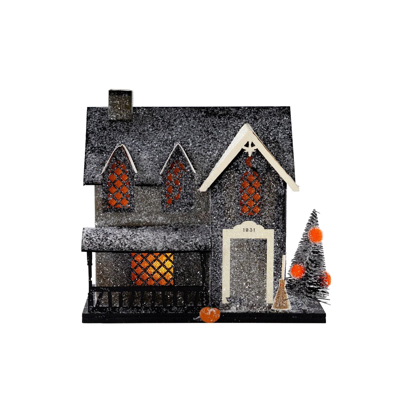 Light-Up Witch Cottage Halloween Decor, 5.5 in